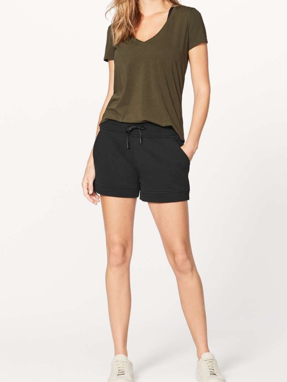 Lululemon size 4 Warm Down Shorts 100% Cotton in Black